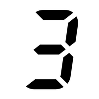 Seven-segment display 3 icon