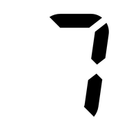 Seven-segment display 7 icon