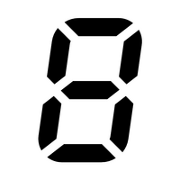 Seven-segment display 8 icon